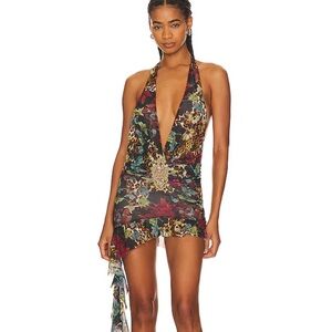 Cindy Mini Dress in Dark Cheetah XS Revolve Jaded London